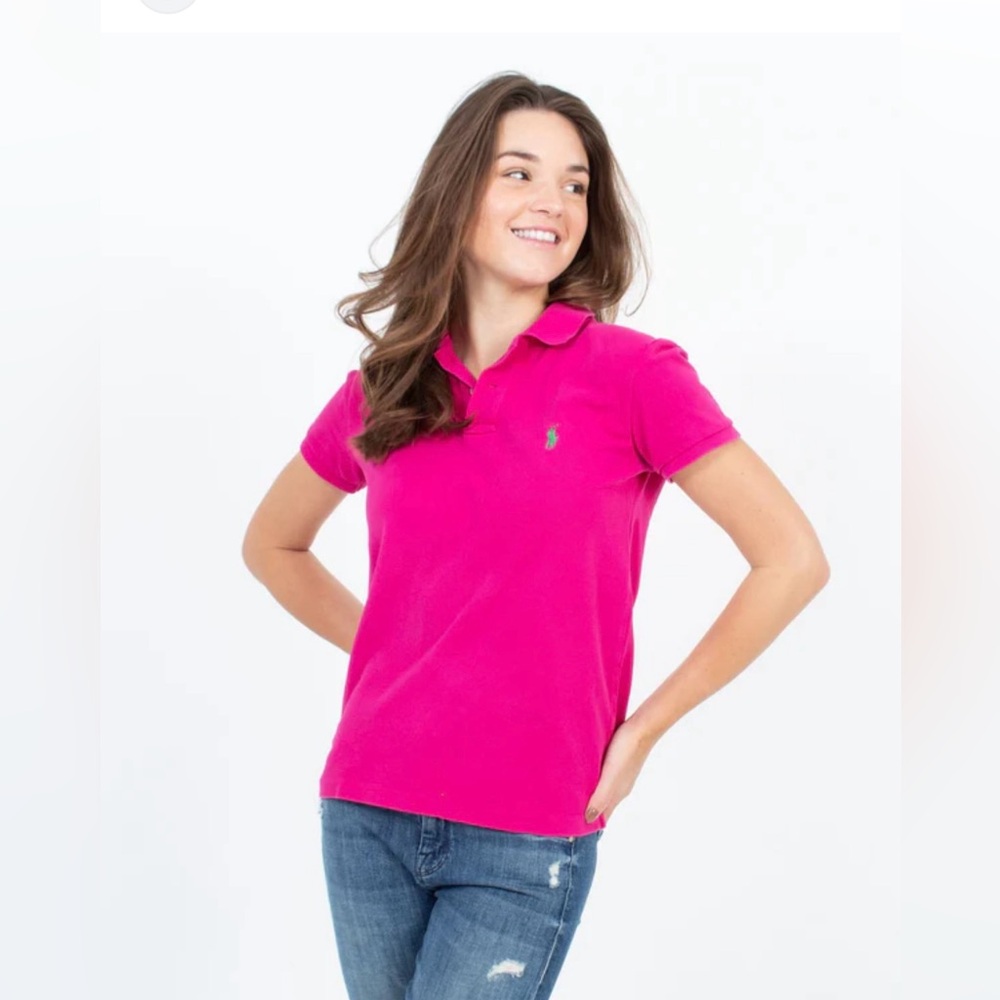 RALPH LAUREN Hot Pink Polo Shirt Classic Fit Size M